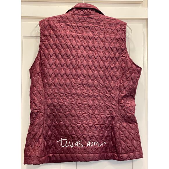 TAIL Texas A&M Branded Maroon textured vest Med - Picture 2 of 11